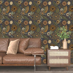 Boho Wallpaper Peel and Stick, Vintage Blue Yellow Floral Contact Paper - Image 8