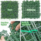 10x10Inch 12Pcs Grass Wall Panels, 4 Layers UV-Anti Boxwood Greenery Hedge - Image 2