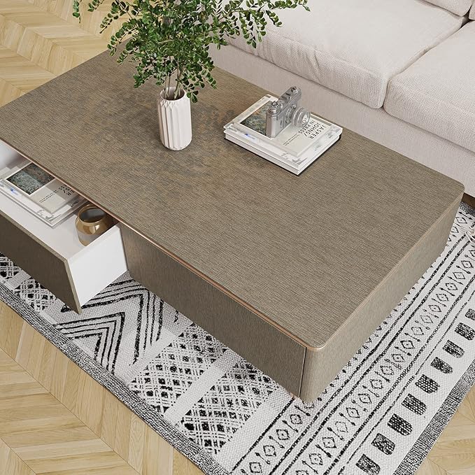 VEELIKE 15.7''x118'' Taupe Grasscloth Wallpaper Peel and Stick Textured Faux - Image 5