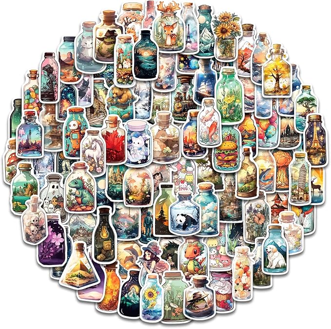 AOWDIAO 100 Pcs Aesthetic Stickers Cute Vinyl Stickers Pack for Water Bottles Laptop Phone