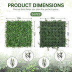 Artificial Green Wall Panels: 20"x20" Boxwood Hedge Green Wall Decor Backdrop - Image 2