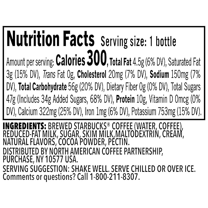 Starbucks Frappuccino, Coffee Drink, Peppermint Mocha, 13.7 fl oz Bottles (12 Pack), Iced Coffee