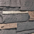 Iron Gray Faux Stone Wall Panel Sample Swatch 12 x 9 Inch by Wallwell