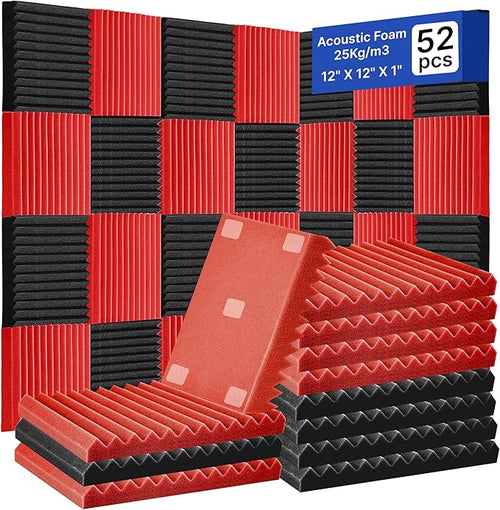 52 Pack Acoustic Foam Panels by Unknown