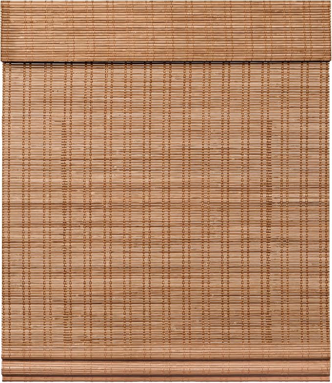 LazBlinds Cordless Bamboo Roman Shades, Light Filtering Window Treatment by LazBlinds