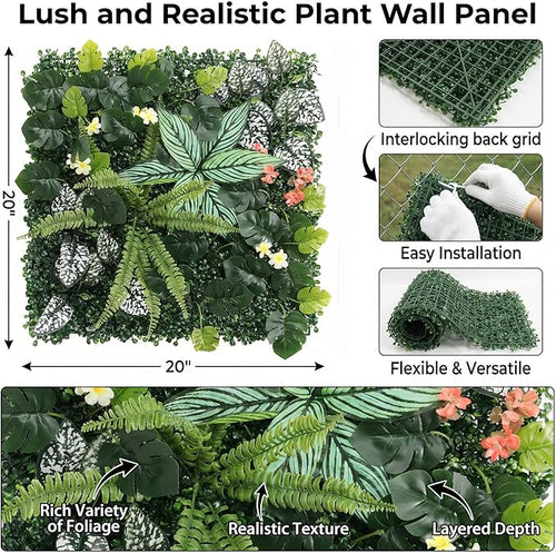 4 Pack 20"x20"Grass Wall Panels-Artificial Boxwood Panels - Image 2