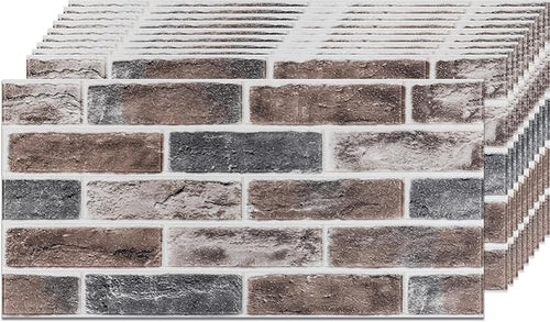 20 PCS 3D Wall Panels Brick Peel and Stick 26.7"x13.4" by Abyssaly