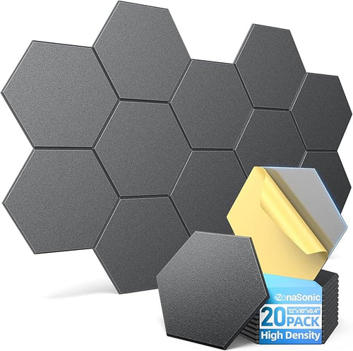 20 Pack Hexagon Acoustic Panels by Unknown