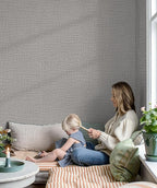 Guvana Grasscloth Peel and Stick Wallpaper Grey Textured Contact Paper Modern - Image 3