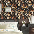 BOKEBEVE Peel and Stick Wallpaper Mushroom Wallpaper Vintage Floral Contact - Image 5