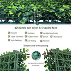 ODTORY Artificial Grass Wall Backdrop Panels, 10 X 10 in 12P UV-Anti Greenery - Image 3