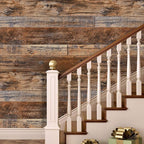 WENMER 17.71" x 590" Brown Wood Wallpaper Peel and Stick Wallpaper Shiplap Self - Image 3