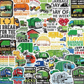 Garbage Truck Stickers 50Pcs Waterproof Cartoon Cute Trash Truck Stickers for Water Bottle Scrapbook Bumper Laptop Luggage Skateboard Cars Bike Guitar,Vinyl Funny Garbage Truck Sticker for Teens Boys