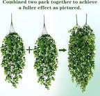 Waipfaru 8Pcs Fake Hanging Plants 2.7ft Fake Plants UV Resistant Fake Vines - Image 5