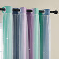 XiDi Curtains for Bedroom Decor, Rainbow Purplgreen grey52/45 by Addsomecolortolife