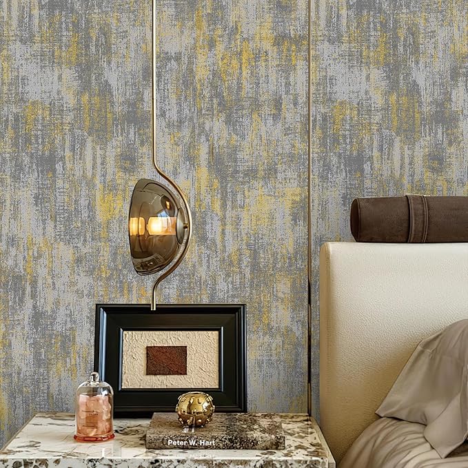 JiffDiff Vintage Metallic Peel and Stick Wallpaper Self Adhesive Industrial - Image 7