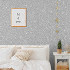 CHIHUT Sparkle Silver Glitter Wallpaper Peel and Stick Silver Glitter Contact - Image 2