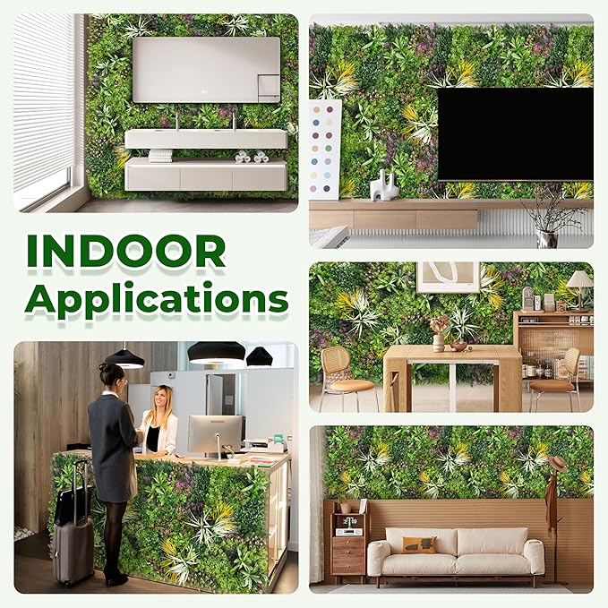 Artificial Grass Wall Roll Panels: 48''x120''Boxwood Hedge Panels, UV-Anti - Image 7