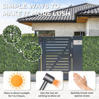 Artificial Grass Wall Panel Screen: 20"x20" 6P UV-Anti Faux Boxwood Panels - Image 4