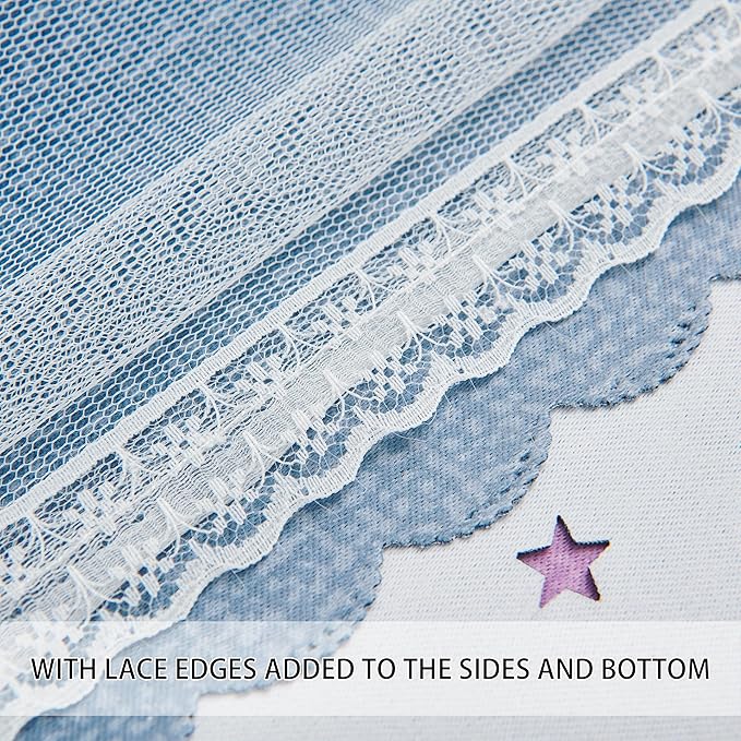 XiDi Purple Grey Curtains for Kids Bedroom, Princess Room Decor Green Curtain - Image 6