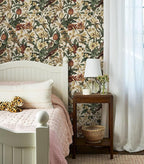 Erfoni 17.3" x 394" Birds Floral Peel and Stick Wallpaper Vintage Contact Paper - Image 3