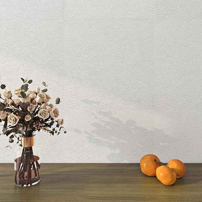 Livelynine White Textured Wallpaper Stick and Peel Modern 15.8x394 Self - Image 7