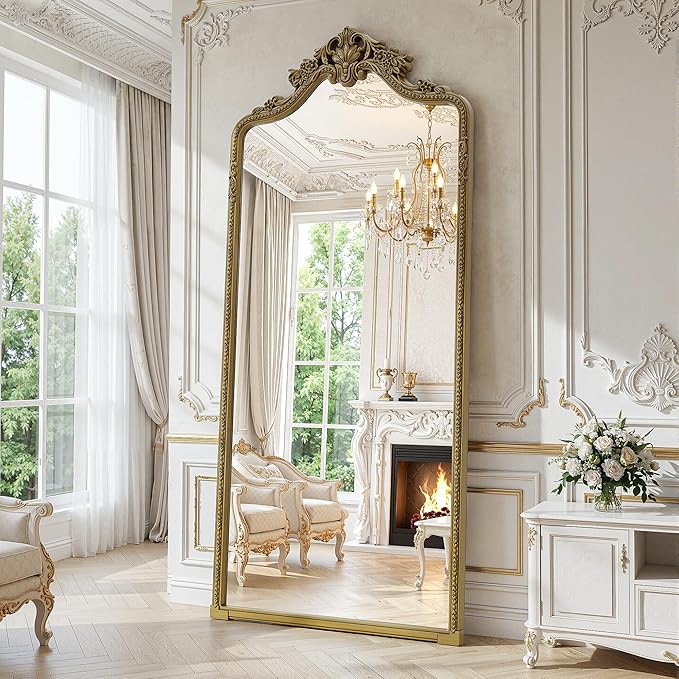 71"x32"Arched Full Length Floor Mirror, Full Body Mirrors by WISSMILESHOME