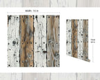 FLFK Rustic Wood Wallpaper Peel and Stick Wood Grain Shiplap Design Wall Paper - Image 2
