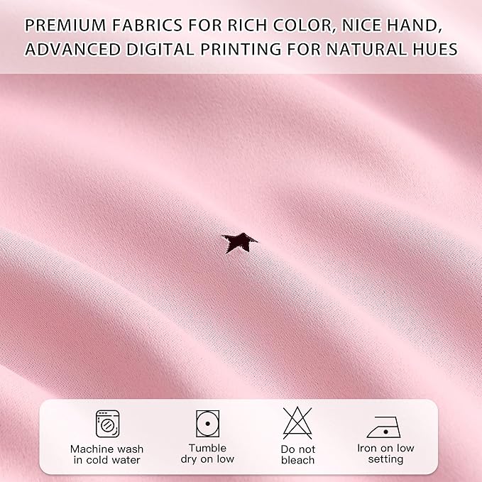 XiDi Light Pink Girls Curtains for Bedroom, Girls Room Blackout Curtains for 63 - Image 5