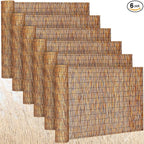 Barydat 6 Pcs 4 x 16.4 ft Reed Fence Roll, 85% Shade Bamboo Privacy Screen by home