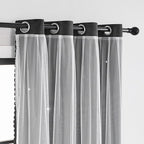 XiDi Curtains for Bedroom Decor, Rainbow Black 52/90/1 - Image 2