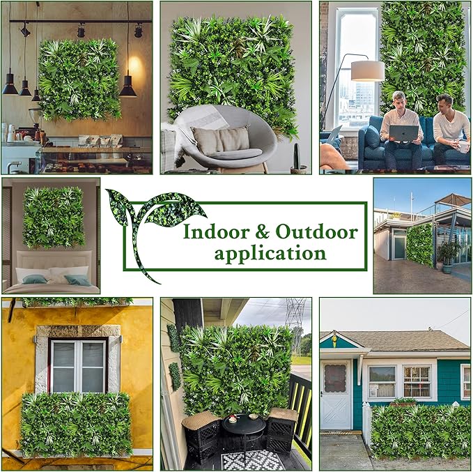 ODTORY Artificial Boxwood Topiary Hedges Panels: 20'' x 20'' 12P UV-Protected - Image 6