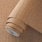 Beige Wallpaper Peel and Stick 472" Textured Beige Grasscloth Contact Paper - Image 6