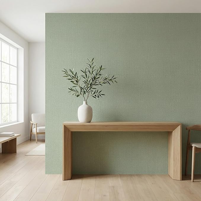 WADILE Grasscloth Peel and Stick Wallpaper 23.6in x 236in, Textured Contact - Image 3