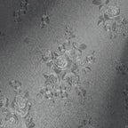 Erfoni 394"x17.7" Grey Floral Embossed Wallpaper by Erfoni
