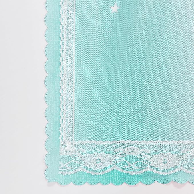 XiDi Curtains for Bedroom Decor, Rainbow PinkPuGreen-34-45 - Image 9