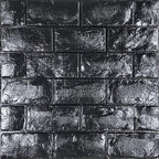 YU LI 3DH 3D Wall Panels Peel and Stick 11PCS Black Foam Brick Wallpaper by YULI3DH