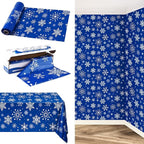 Kochorie 100 Ft x 54 Inch Blue Snowflake Tablecloth Roll by Kochorie