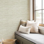 JiffDiff Grasscloth Wallpaper Peel and Stick Cream Grassweave Stick on - Image 4