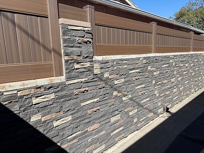 Faux Stone Wall Panels 2-Pack PU Stone Veneer Siding, Mortarless 46.25x12.88 - Image 6