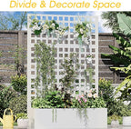 Metal Planter Box with Trellis, Planter Box Trellis with Privacy Screen and - Image 7