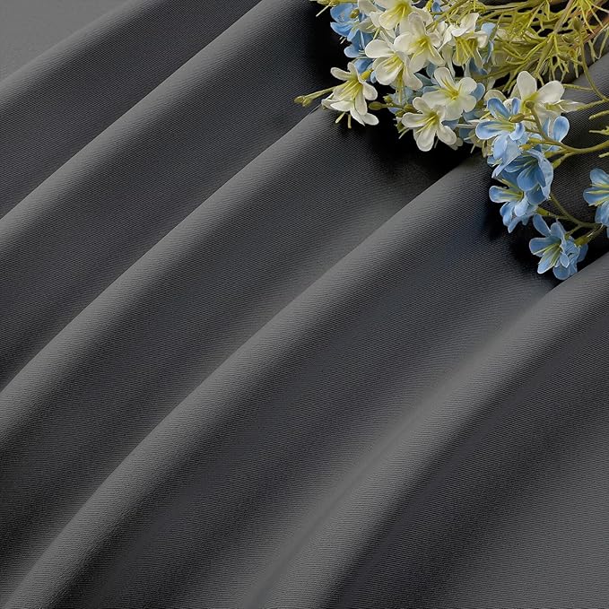 CUCRAF Light Grey Blackout Curtains 96 inch Length 2 Panels Set, Rod Pocket - Image 7