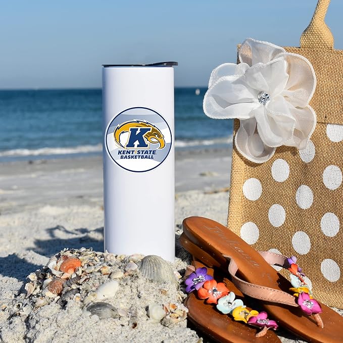 Kent State University Skinny Tumbler, Water Tumbler, Stainless Steel Tumbler, Tumbler Cup, Tumbler with Straw and Lid, Double Wall, Stainless Tumbler (Kent State University #3)