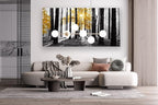 Cao Gen Decor Art S06375 Wall Art Canvas Painting Yellow Tree in Black and - Image 6