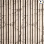 Wall!Supply 3D Wall Panels – Faux Marble Round Slatted – Home Decor Wallpaper by WallSupply