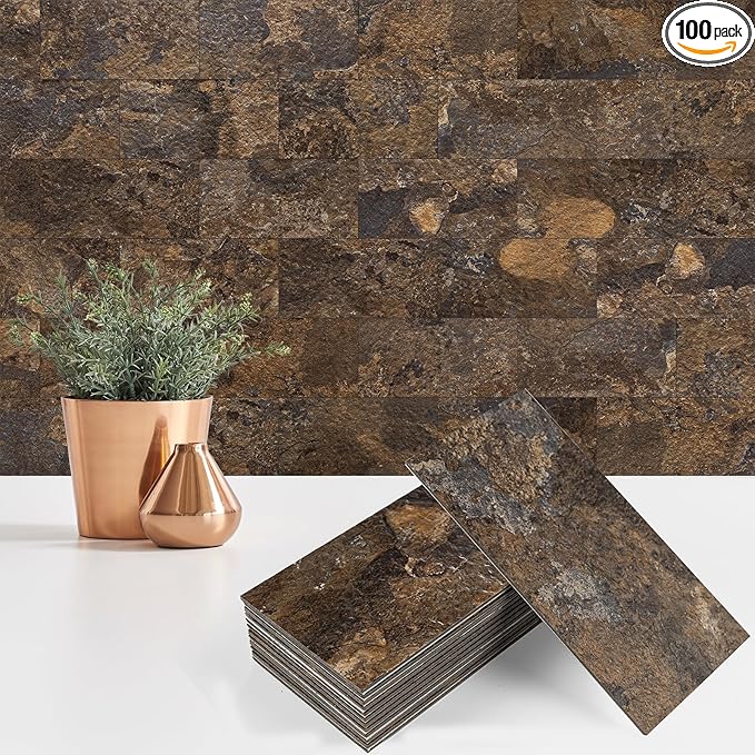 StyloVue 100 Pieces Peel and Stick Backsplash by StyloVue