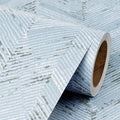 Livelynine 15.8x197 Blue and White Grass Cloth Wallpaper Peel and Stick Contact by Livelynine
