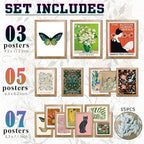 LANCHI95 Eclectic Framed Wall Art Set of 15 – Colorful Gallery Wall Decor - Image 2
