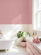 Guvana Grasscloth Peel and Stick Wallpaper Pink Textured Contact Paper Modern - Image 6