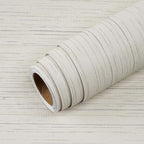 Livelynine Taupe Grasscloth Peel and Stick Wallpaper Textured Neutral Faux - Image 6